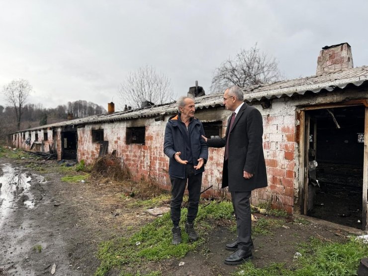 8 bin 700 tavuk telef olmuştu, Kaymakam Pişkin çiftlikte incelemelerde bulundu