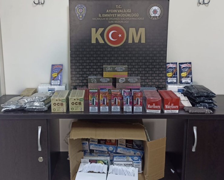 Aydın’da 11 bin 400 adet doldurulmuş makaron ele geçirildi
