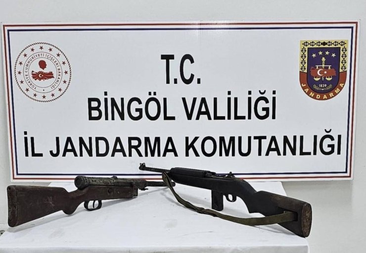 Bingöl’de 6 tüfek ele geçirildi