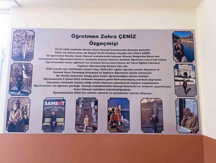 Depremin yıldönümünde Gördesli şehit öğretmene vefa