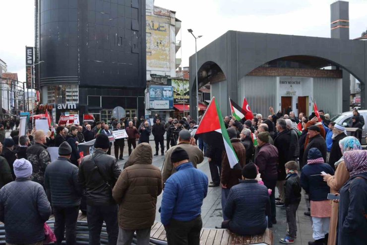 Samsunlulardan ABD ve İsrail’e tepki: "Gazze boşaltılamaz"