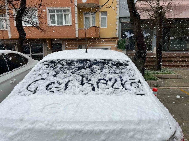 Lapa lapa kar yağışı başladı