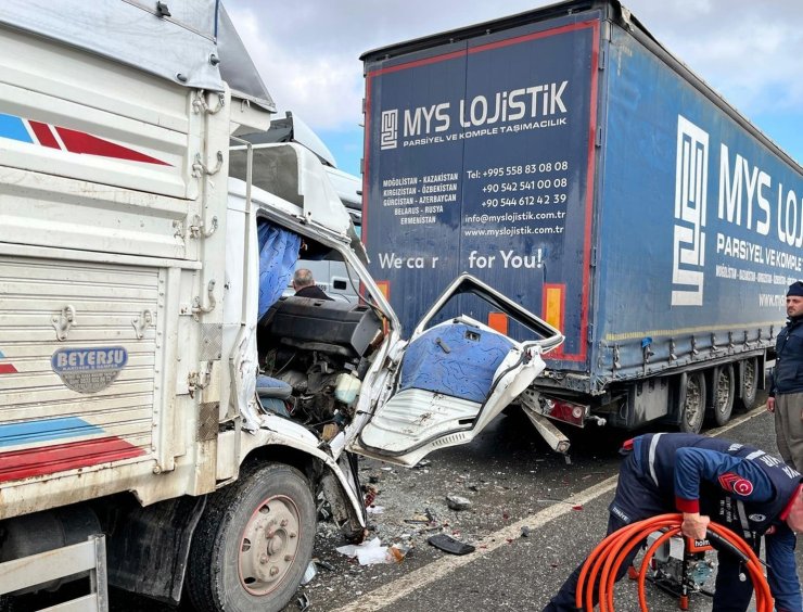 Kağıt gibi ezilen kamyonette ağır yaralanmıştı, hayatını kaybetti