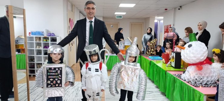 Bayburt’ta dönüşüm malzemelerinden yapılan ürünler sergilendi