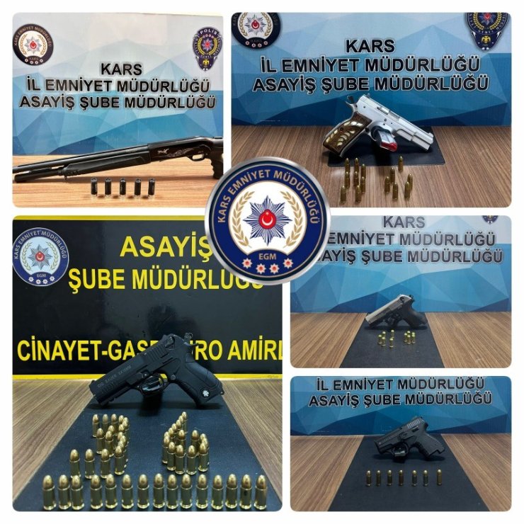 Kars’ta silah ve mühimmat ele geçirildi