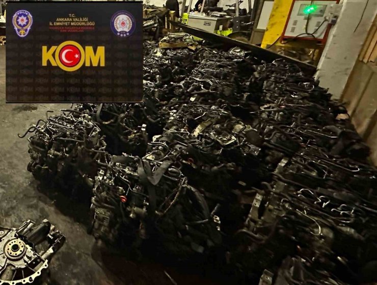 Ankara merkezli operasyonda 80 milyon liralık kaçak oto yedek parçası ele geçirildi