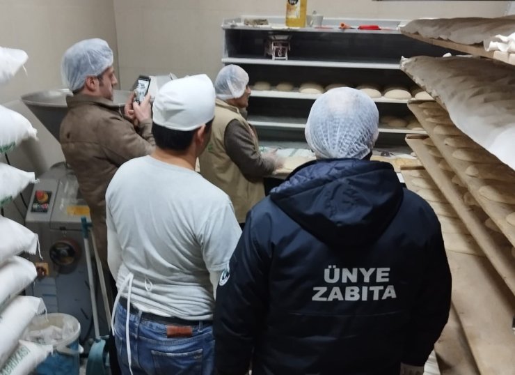 Ünye’de fırın ve marketler denetim altında