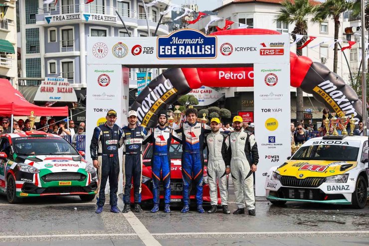Marmaris Ege Rallisi tamamlandı, kupalar sahiplerini buldu