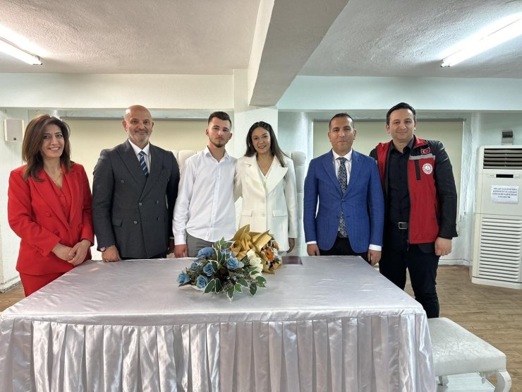 Ortaca’da evlilik kredisinden faydalanan ilk çiftin nikahı kıyıldı