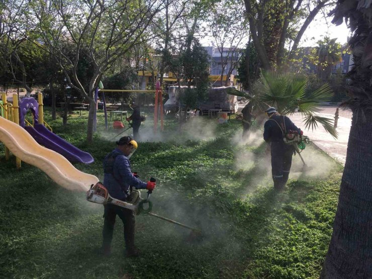 Didim Belediyesi yeşil alanlarda bakım çalışmalarını sürdürüyor