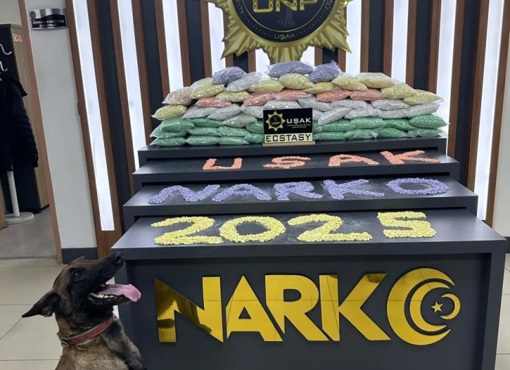 Uşak’ta çok sayıda uyuşturucu hap ele geçirildi