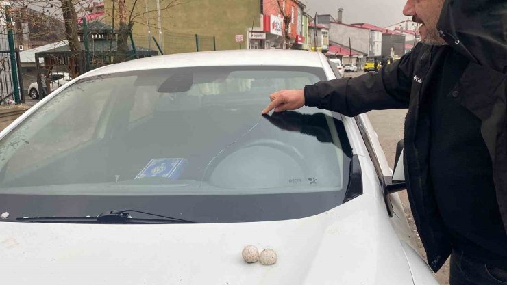 Bingöl’ü dolu vurdu, gün geceye döndü, araçların camları kırıldı