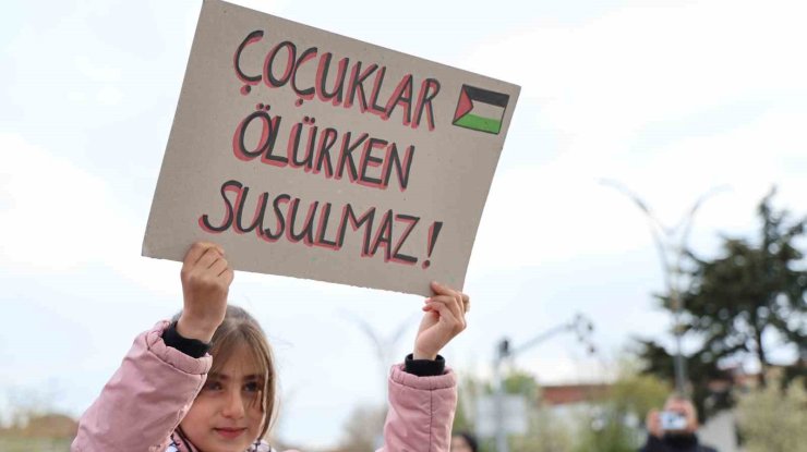 Kırşehir’de İsrail’in Filistin saldırıları protesto edildi