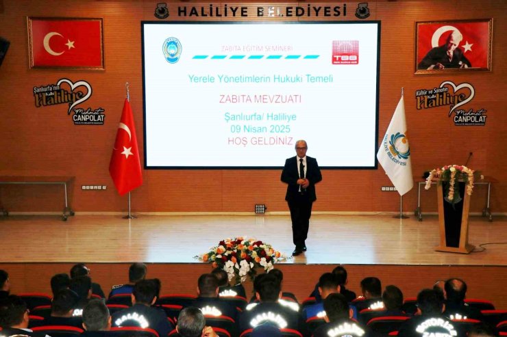 Haliliye Belediyesi zabıta personeline mevzuat eğitimi verildi