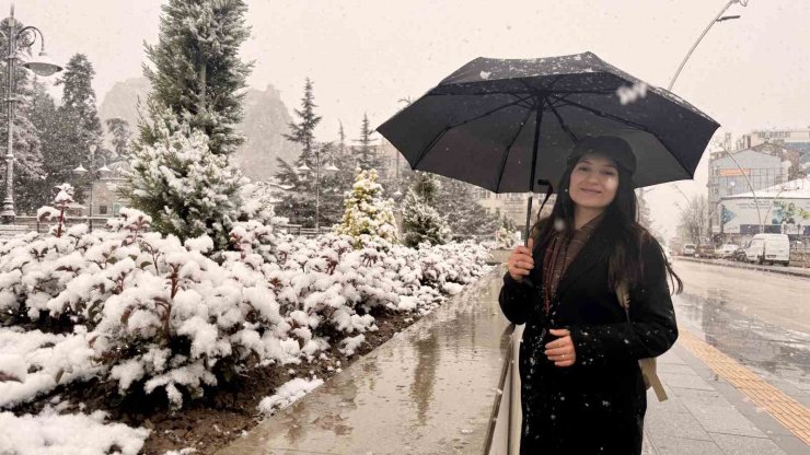 Nisan ayında Tokat’ta kar sürprizi
