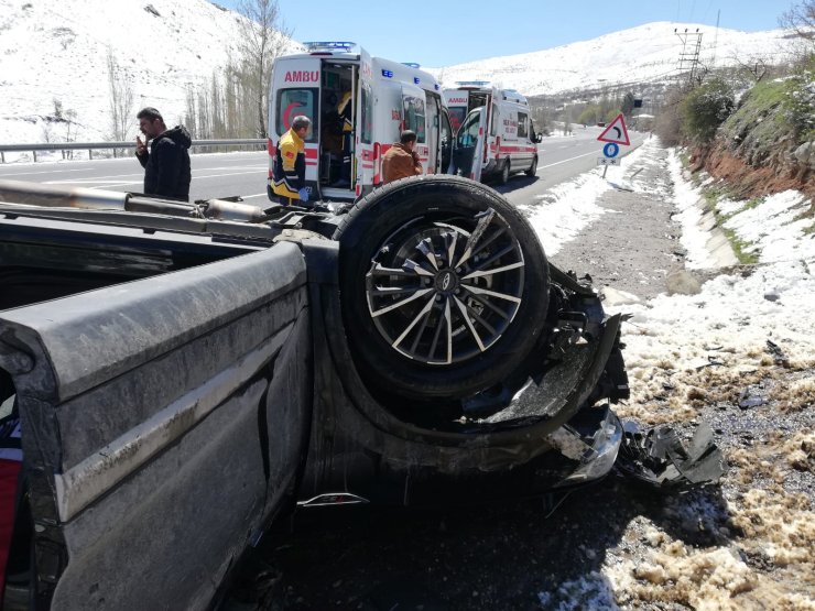 Kontrolden çıkan araç takla attı: 2 yaralı
