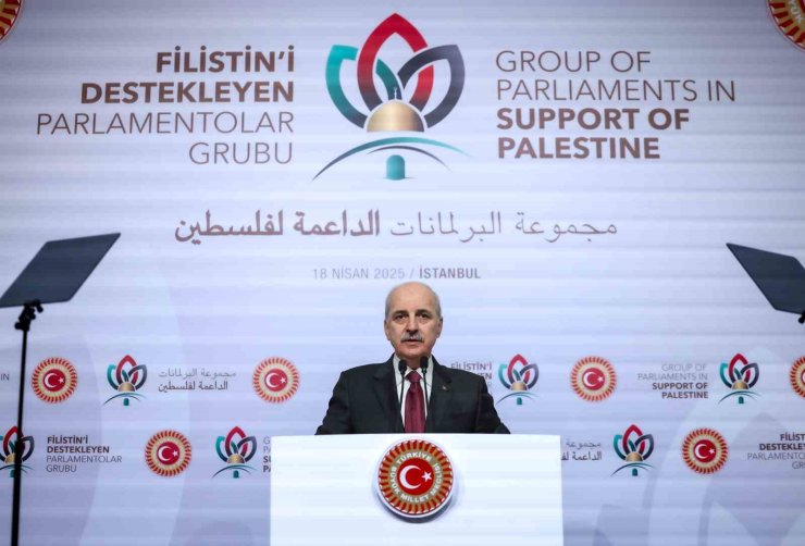 TBMM Başkanı Kurtulmuş, İstanbul’da Filistin’i Destekleyen Parlamentolar Grubu Toplantısında konuştu: