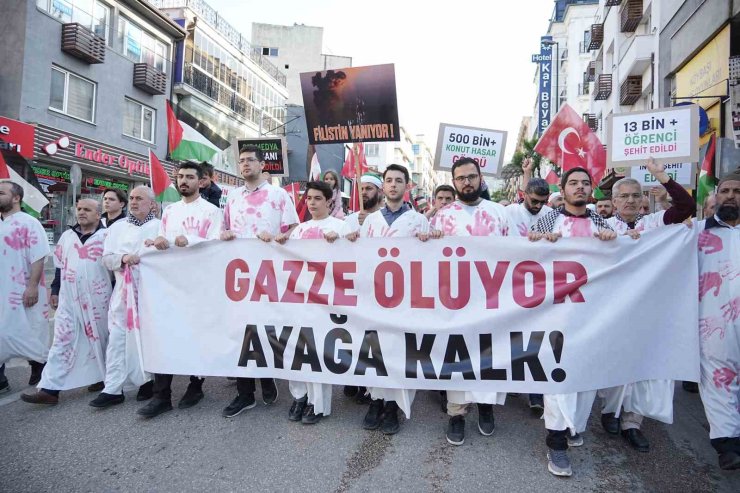 Bursa’da Filistin’e destek yürüyüşü