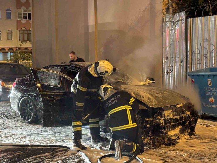 Lüleburgaz’da otomobil yangını