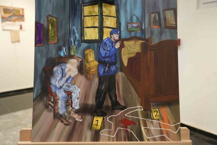 Gümüşhane’de polis memurları ‘Polisin Sanat Yönü’nü gösterdi