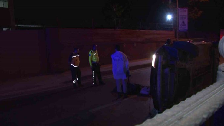 Kartal’da kontrolden çıkan araç yan yattı: 1 ölü