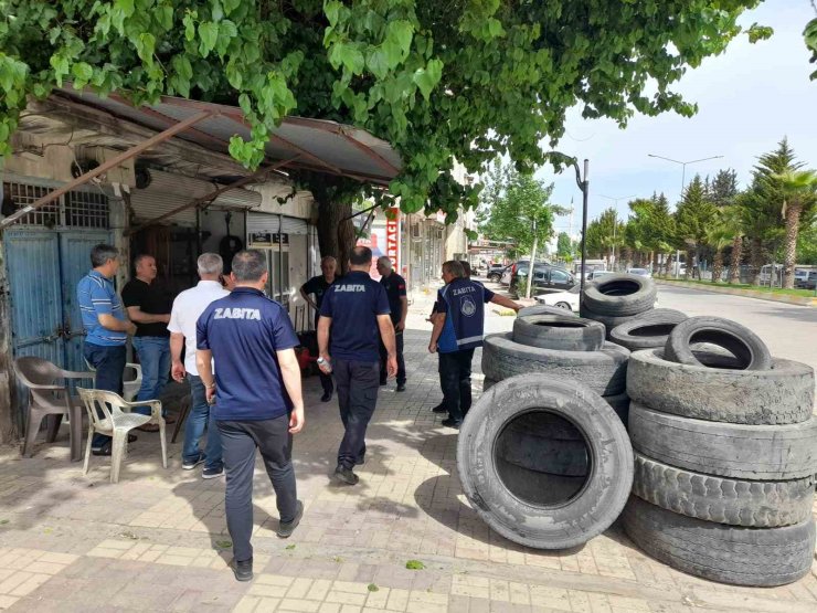 Kahta Belediyesi’nden kaldırım işgallerine karşı sıkı denetim