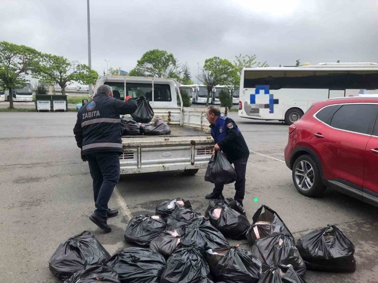 Samsun’da uygunsuz şartlarda taşınan 500 kilo iç yağına el konuldu