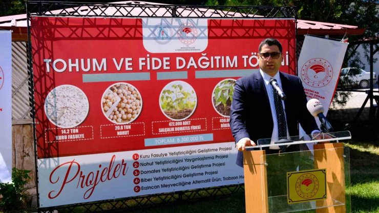 Çiftçilere domates fidesi dağıtımı yapıldı