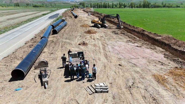 Bayburt Kırklartepe Barajı sulama inşaatında çalışmalar devam ediyor
