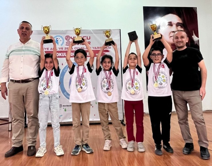 Denizli’nin çocuklar Türkiye Zeka Oyunlarına damga vurdu
