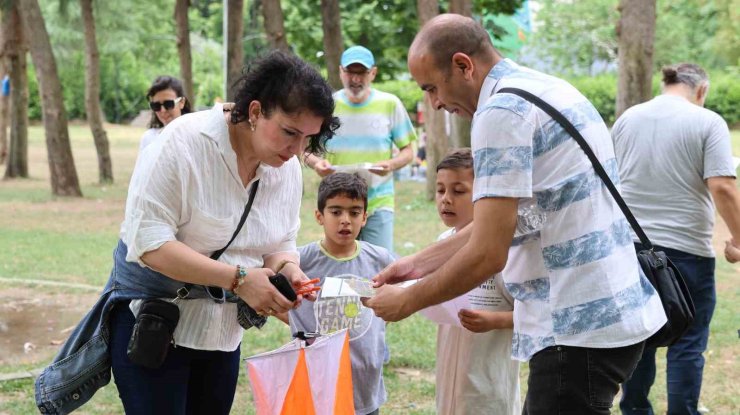 Doğada ailece sporun keyfini yaşadılar