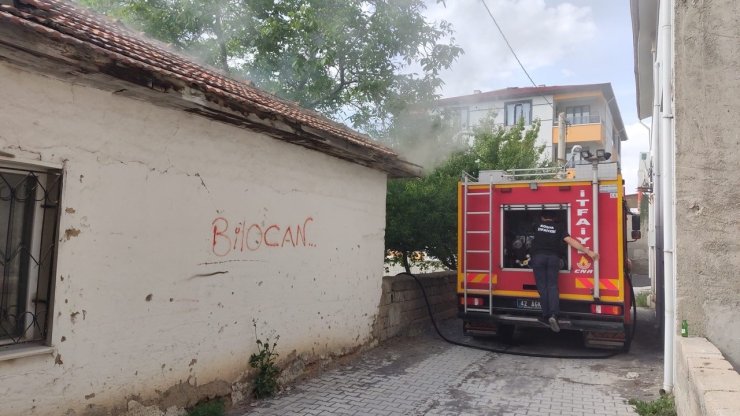 Kulu’da müstakil evde yangın