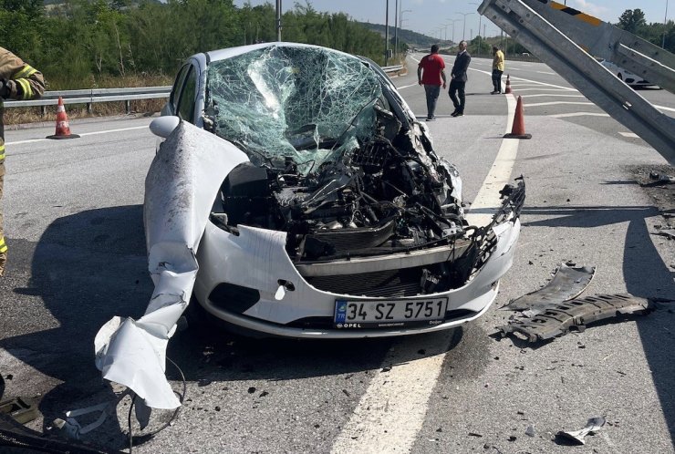 Susurluk’ta otoyol girişinde trafik kazası: 1 yaralı