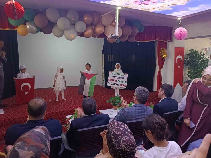 Alpu’da 4 -6 yaş Kur’an kursunda mezuniyet heyecanı