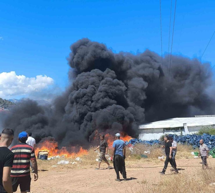 Bozyazı’da korkutan yangın