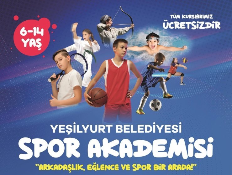 Yeşilyurt Belediyesi’nin ücretsiz spor akademisi kayıtları başlıyor