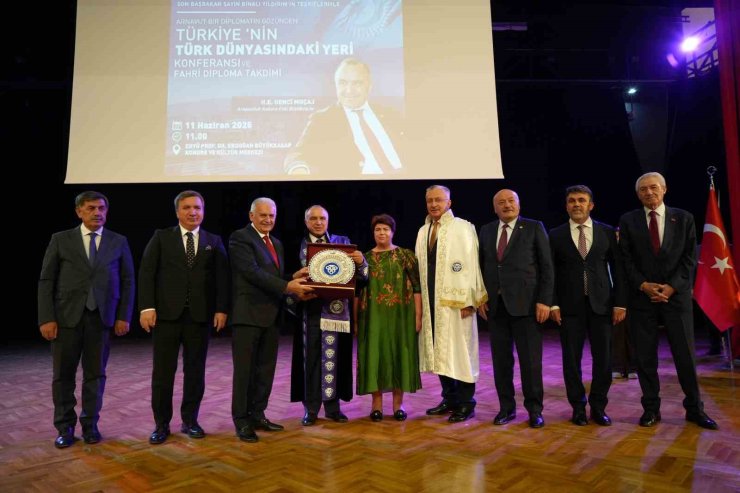 Arnavutluk Eski Büyükelçisi Genji Mucaj’a Fahri Doktora Ünvanı