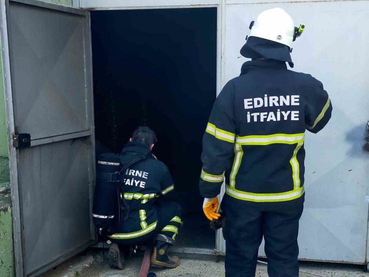 Edirne’de pelet fabrikasında yangın