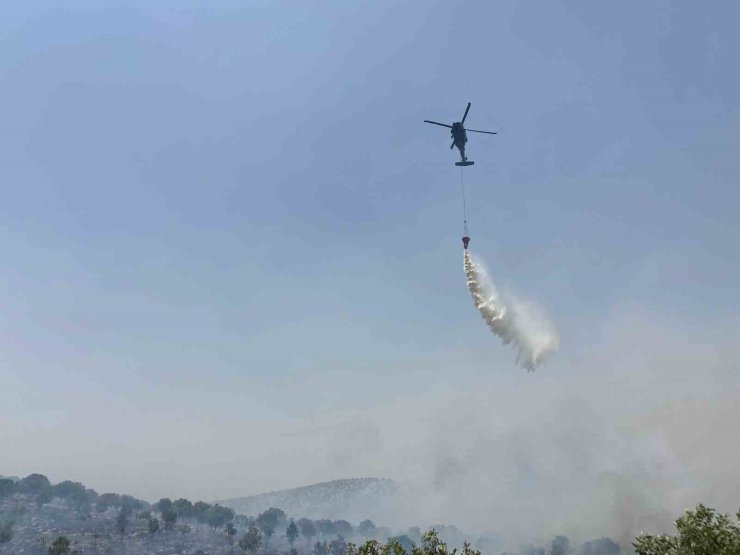 Mardin’de orman yangınına havadan ve karadan müdahale sürüyor