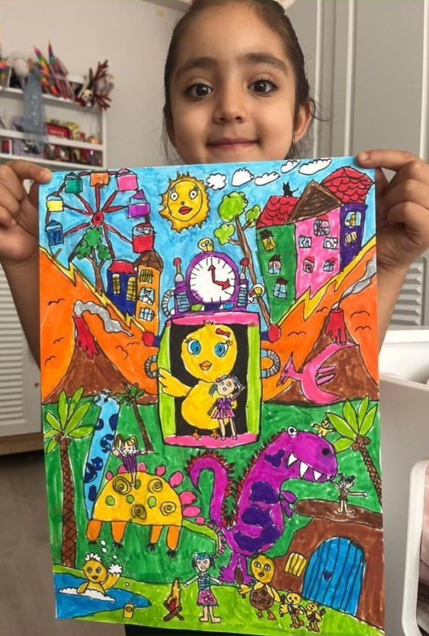 GKV’li Beren Kayıran, resim yarışmasında Türkiye ikincisi