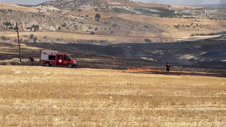 Anız yangını korkuttu