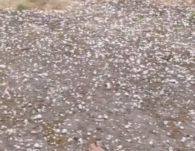 Edirne’de dolu yağışı etkili oldu