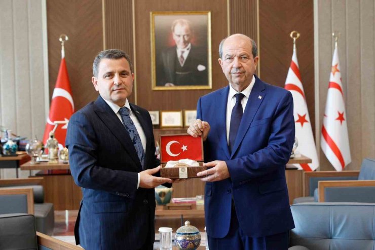 Tarihi Alan Başkanı Kaşdemir’den KKTC Cumhurbaşkanı Tatar’a ziyaret
