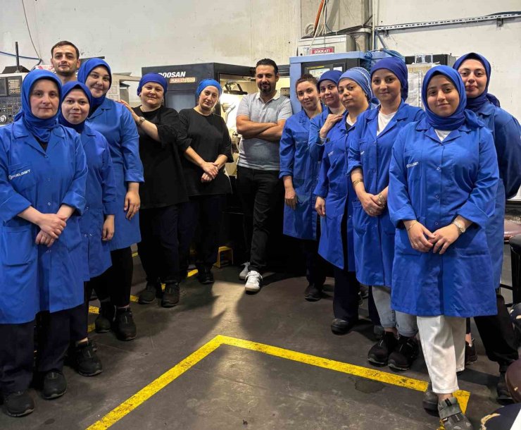 Samsunlu kadınlar CNC torna operatörü eğitimi aldı