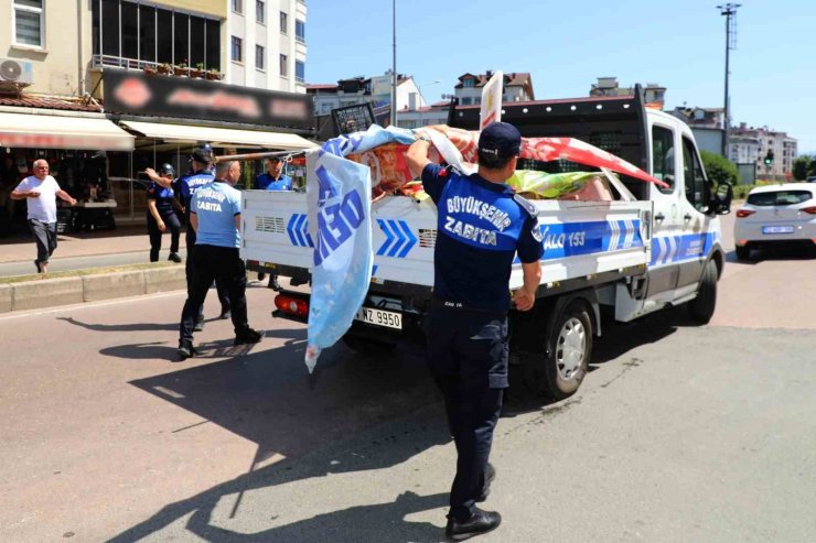 Ordu’da kaldırım işgaline yönelik denetim