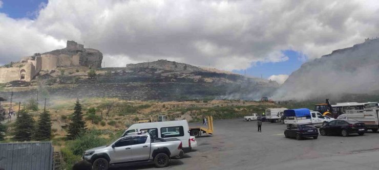 Otluk arazide çıkan yangında Anadolu’nun El-Hamra’sı duman altında kaldı
