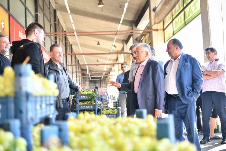 Başkan Büyükkılıç’tan Kayseri Hal Kompleksi’ne sabah ziyareti