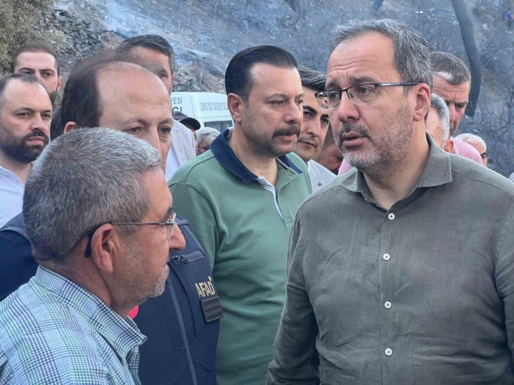 Kasapoğlu, yangın bölgesinde incelemelerde bulundu