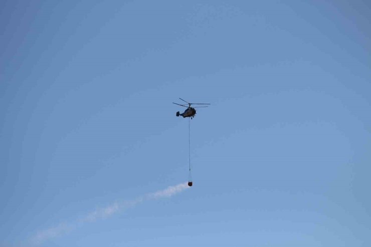 Hatay’da orman yangınına havadan müdahale yeniden başladı