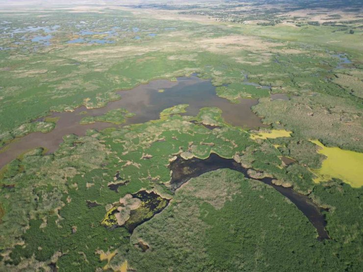 Motosikletli doğaseverler Eber Gölü için bir araya geldi